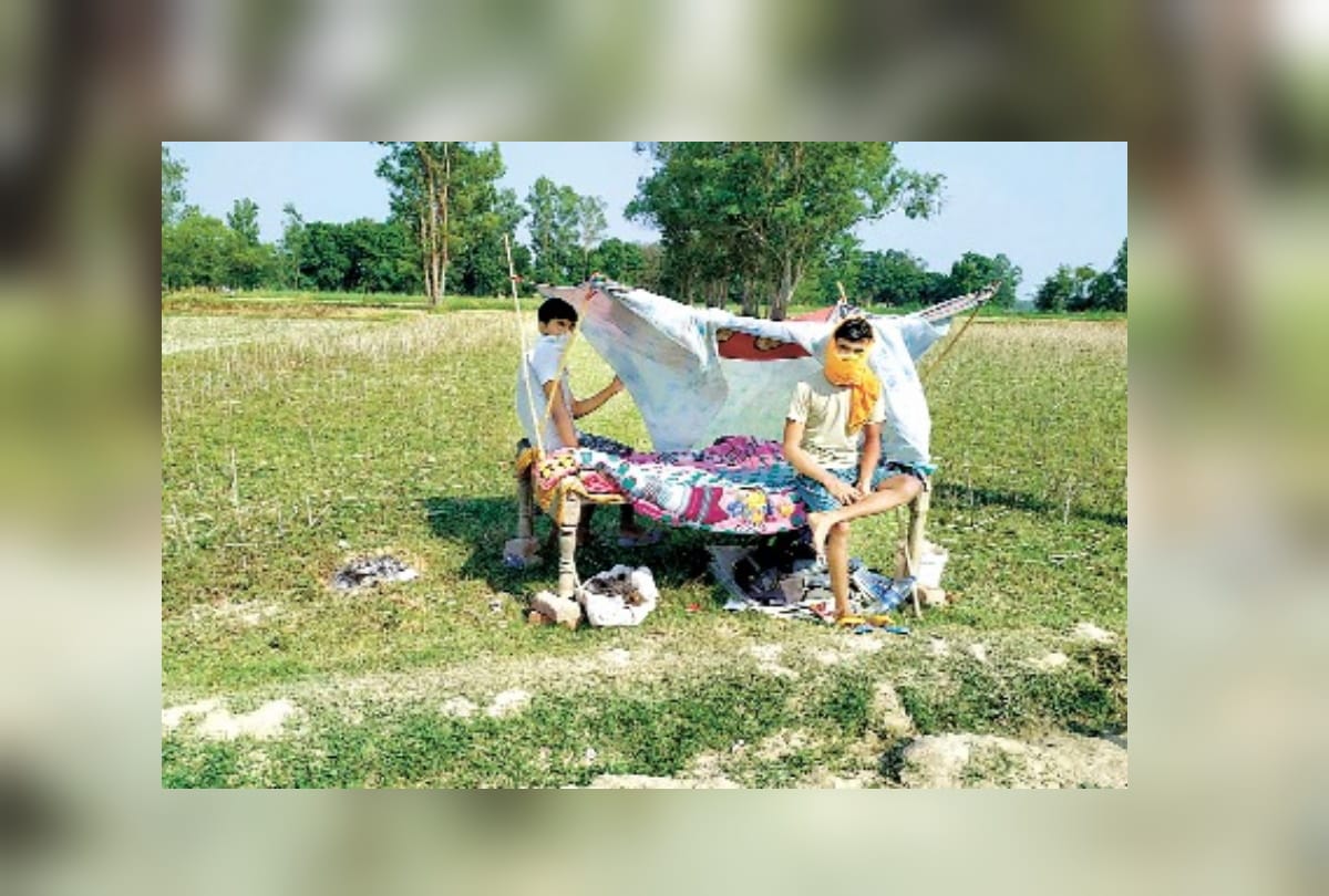 Woman living with children in garden in Ayodhya see photos