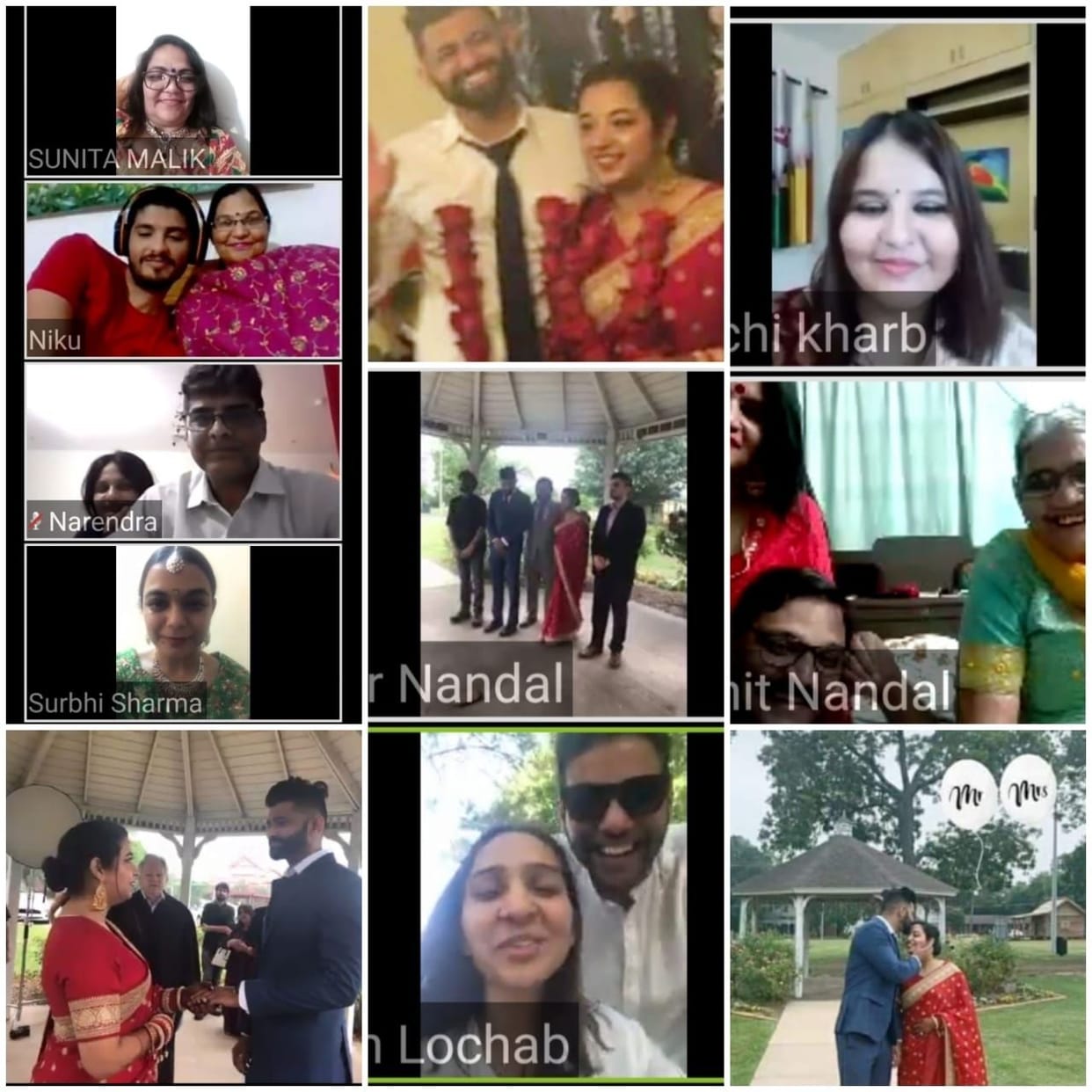 Family joined online in niece's wedding in America