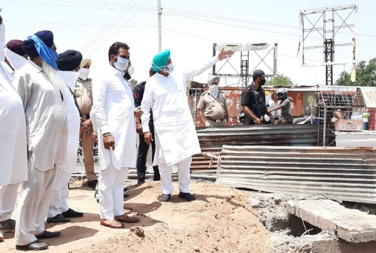 Landran-Sirhind road project Started again amid lockdown