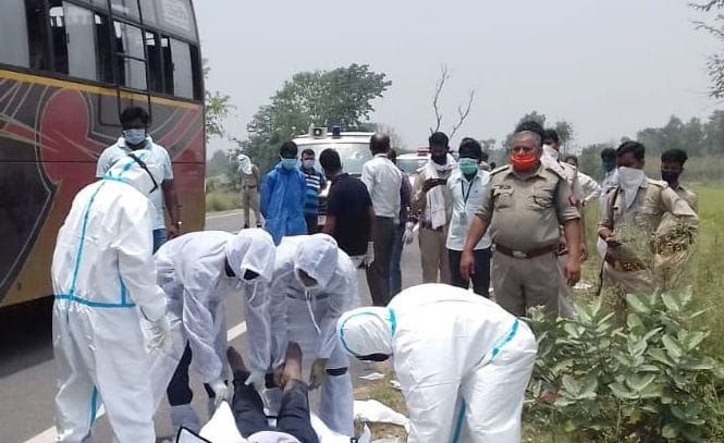 worker going to napal from gujarat dead in bus