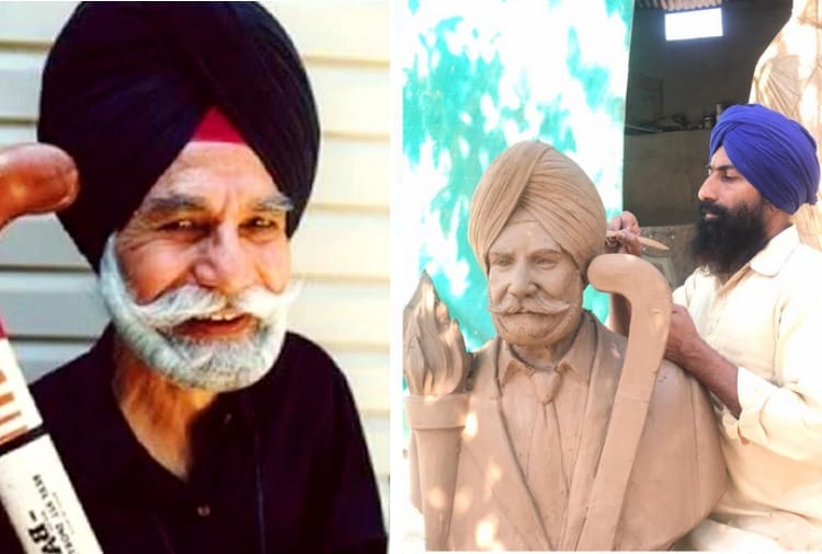 Hockey Legend Balbir Singh Senior Statue in Desh Bhagat Park Moga