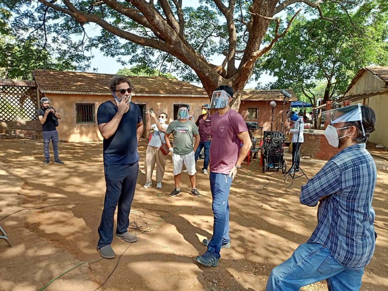 Akshay Kumar and R Balki shot for an awareness advertisement campaign