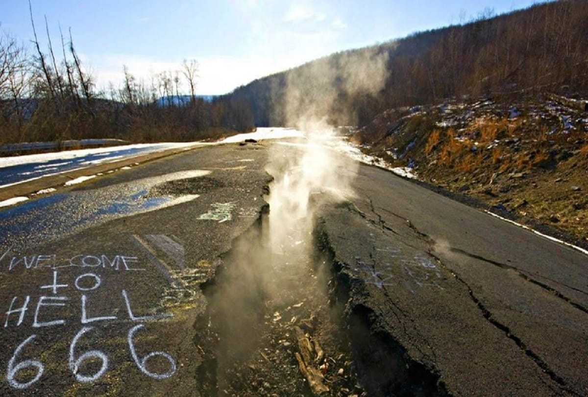 Ghost town of pennsylvania Centralia mine fire Burning For Over 50 Years