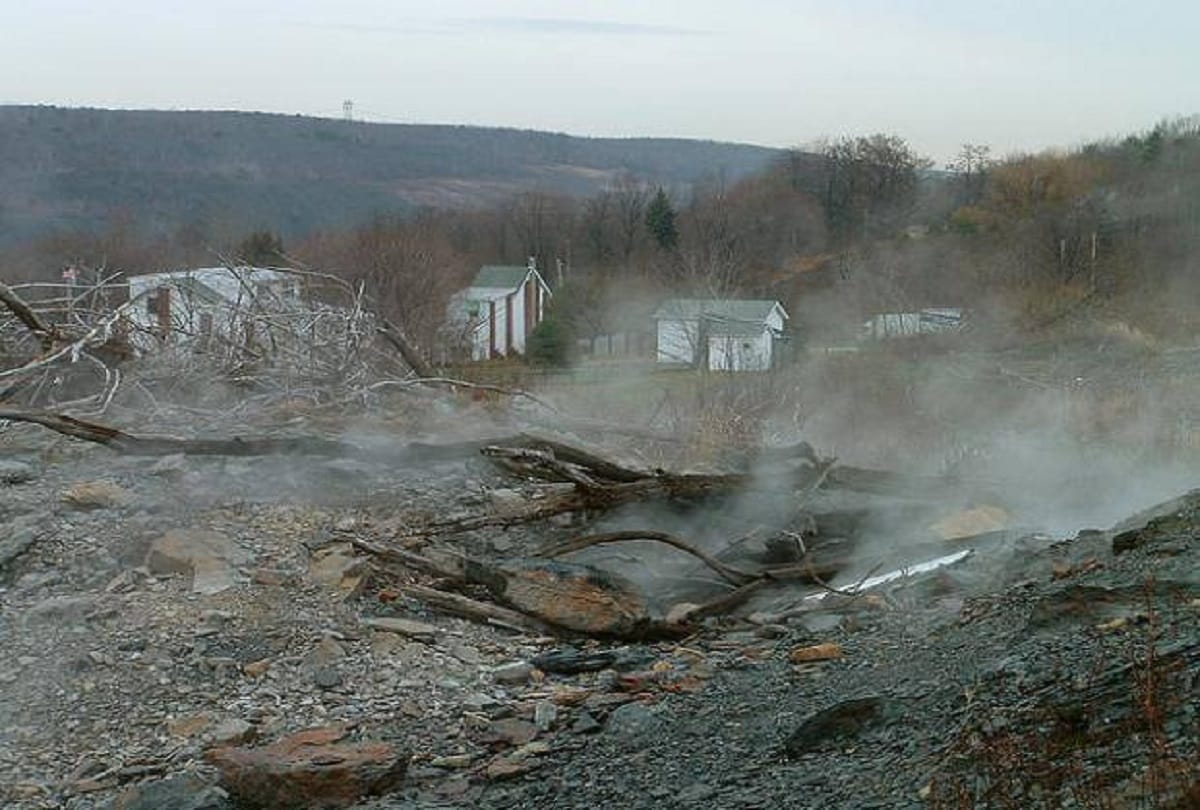 Ghost town of pennsylvania Centralia mine fire Burning For Over 50 Years