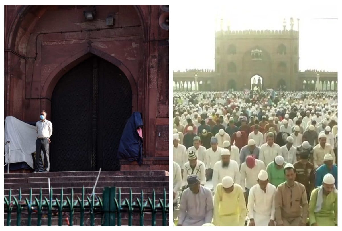 Eid 2020 Delhi Jama masjid seen empty noone came for special prayer where thousands of people use to come