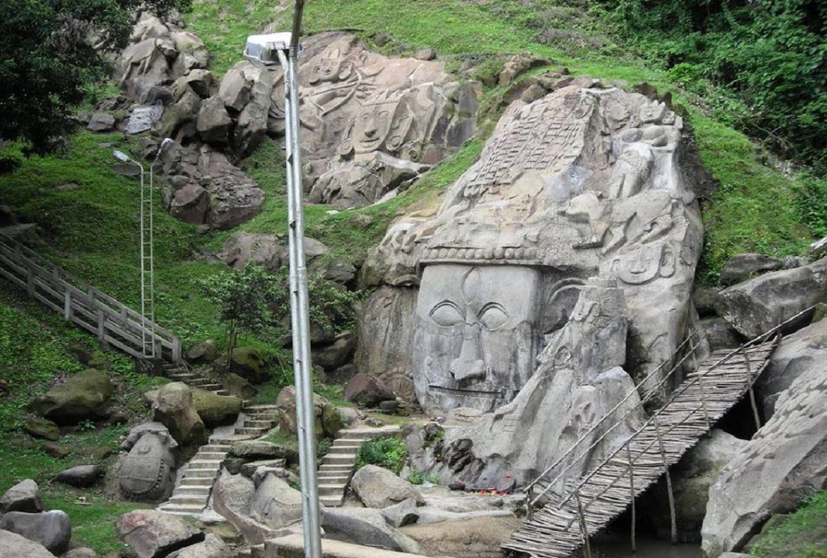 Mysterious places in India unakoti rock carvings mystery