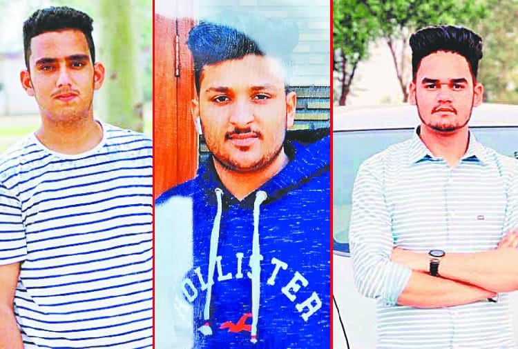 Three friends died in a road accident at Sirhind of Punjab