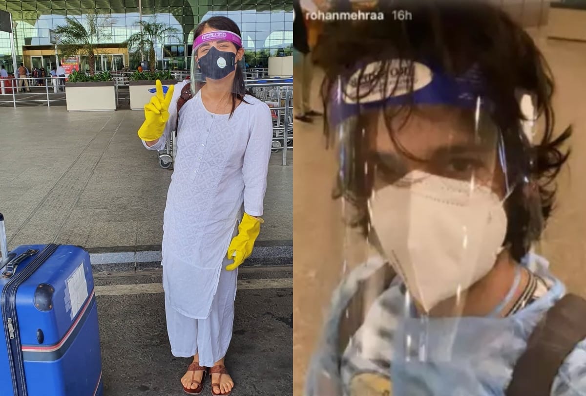 Flights In India during lockdown Rohan Mehra Karanvir Mehra Himansh Kohli Radhika Madan and Partha Samathan has travel by flight