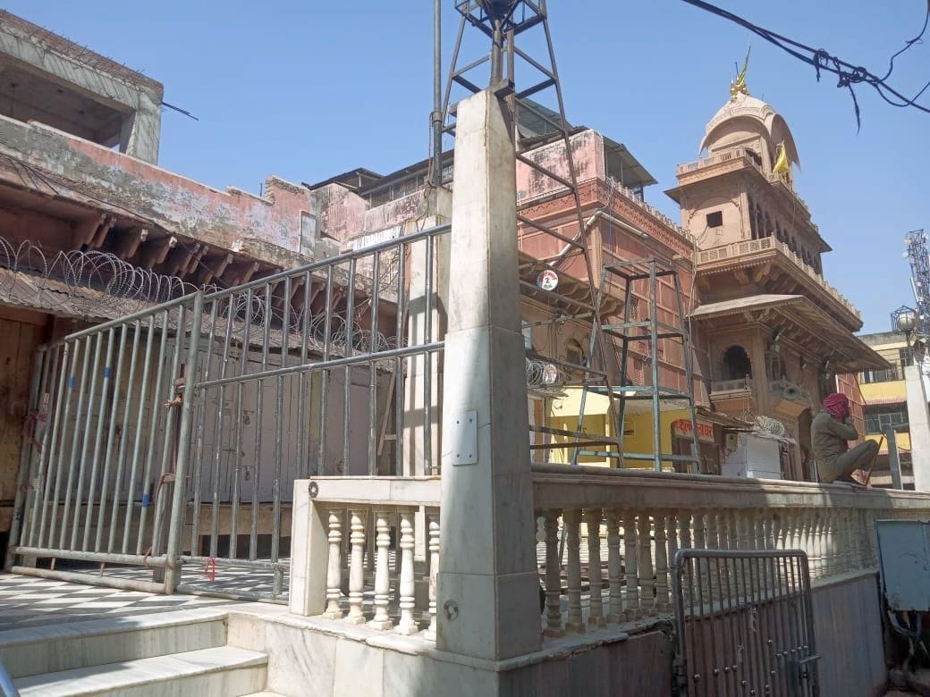 banke, bihari, tempile, bericading, vrindavan