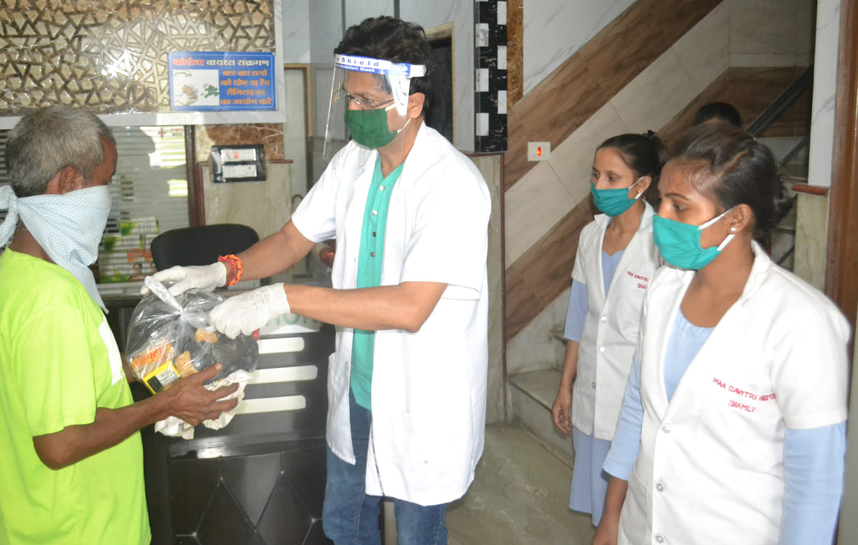 Distribution of food items to 24 labor families