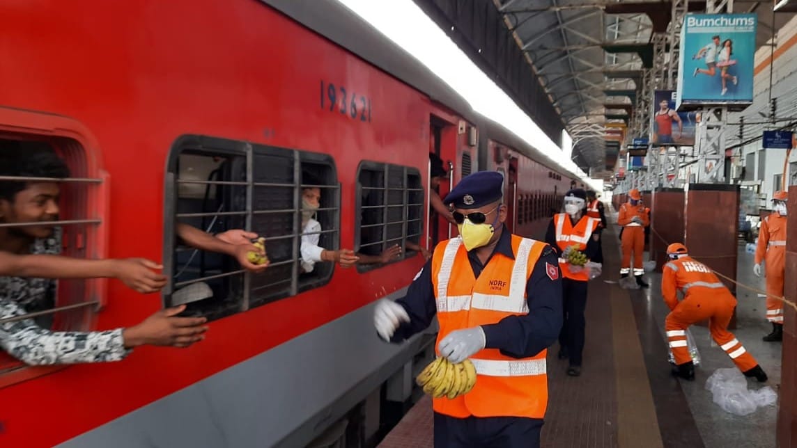 NDRF took over the responsibility of distributing food