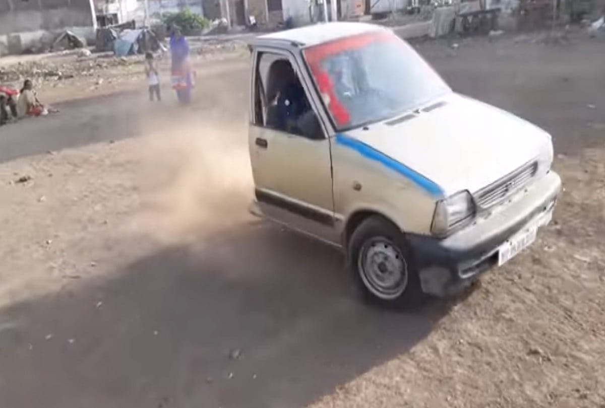 Three wheel Maruti Suzuki 800 this modified car avatar you may have never seen