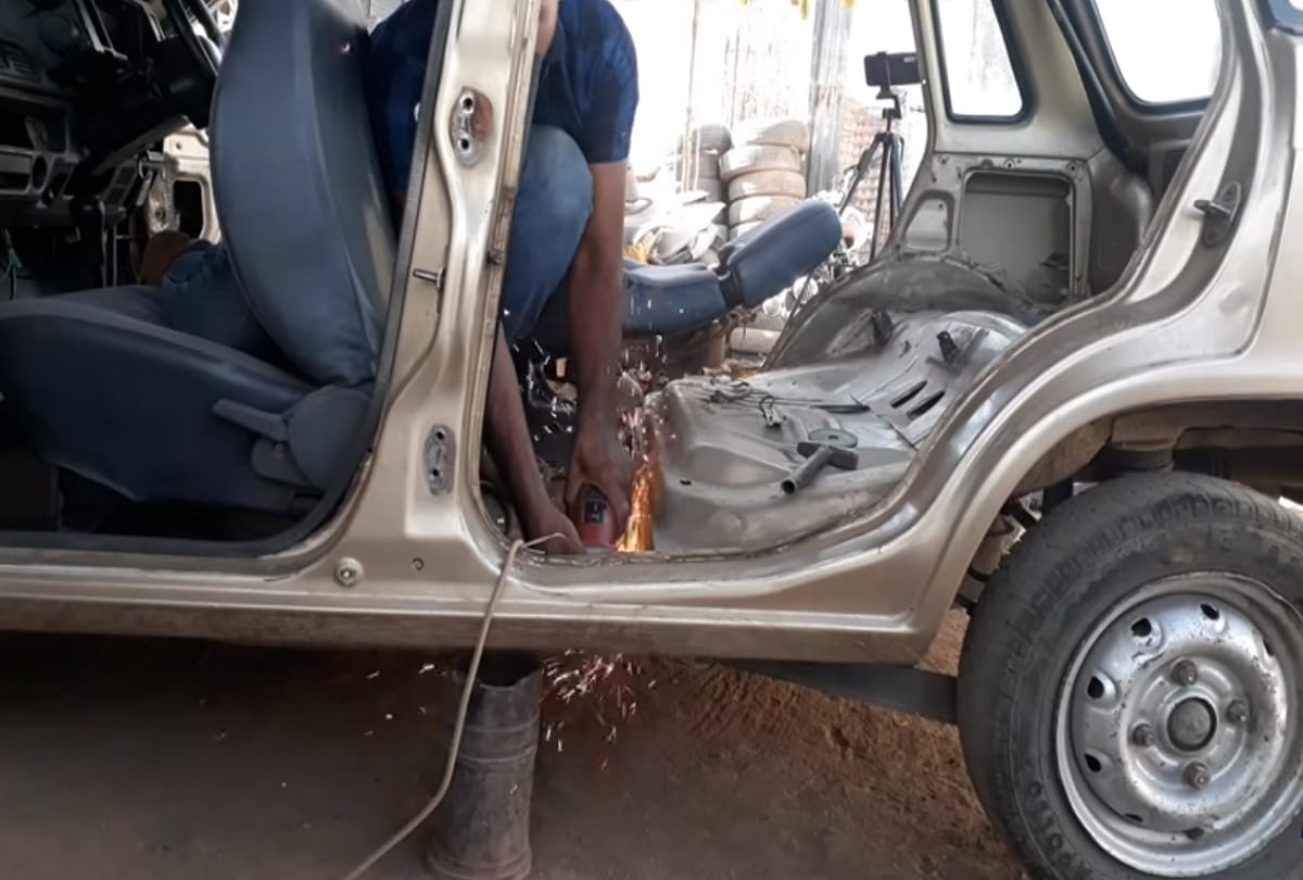 Three wheel Maruti Suzuki 800 this modified car avatar you may have never seen