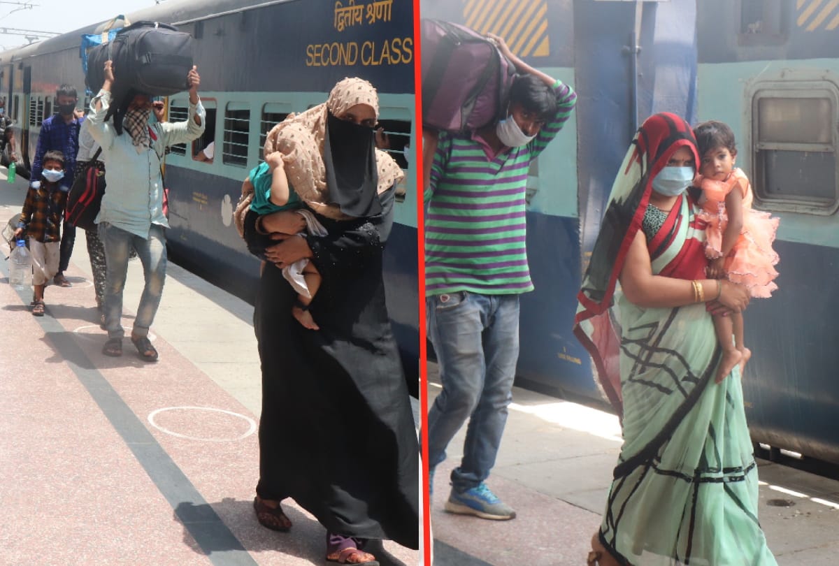 shramik special train arrived in gorakhpur junction with 10577 migrant workers