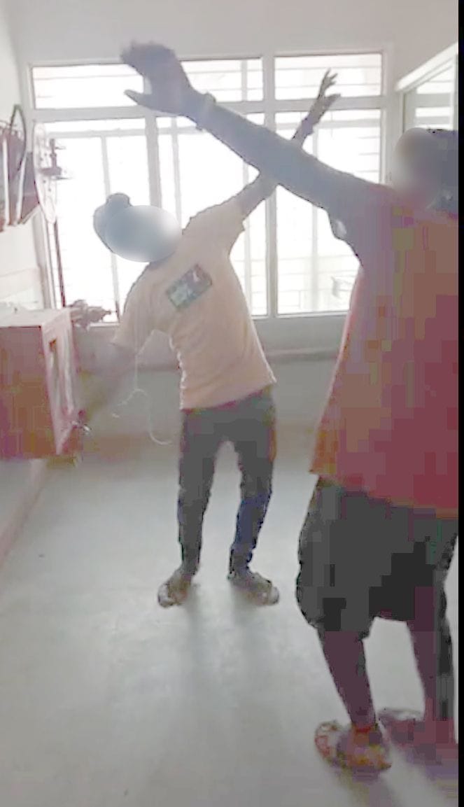Patient are dancing in isolation bard to be happy