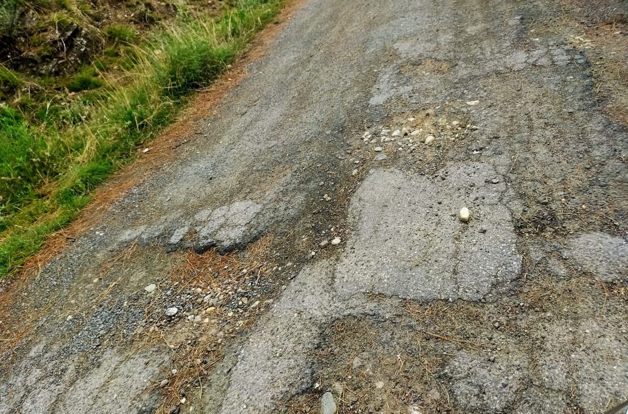 bad road in Dwarahat