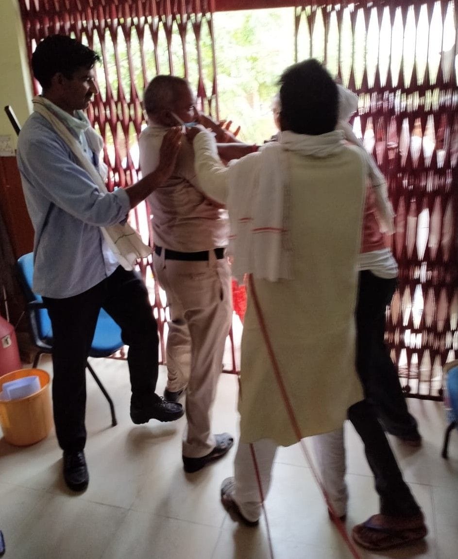 Clash between former MLA's brother and policeman.