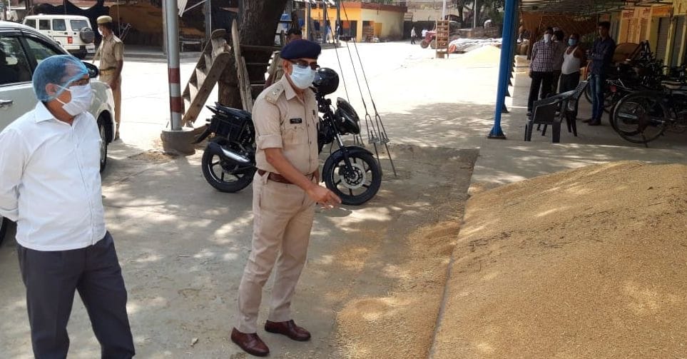 dm sp inspected grain mandi