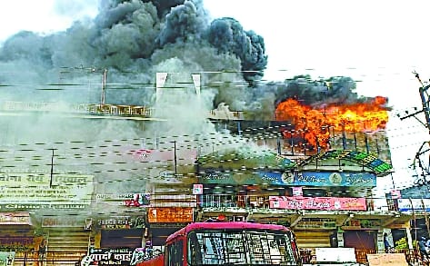 Fire in shopping complex, gift showroom destroyed