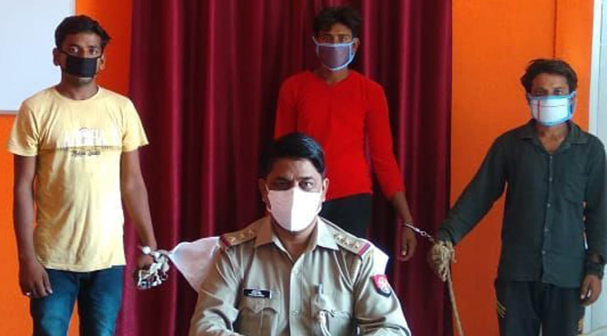 Three accused of robbing petrol pump worker arrested