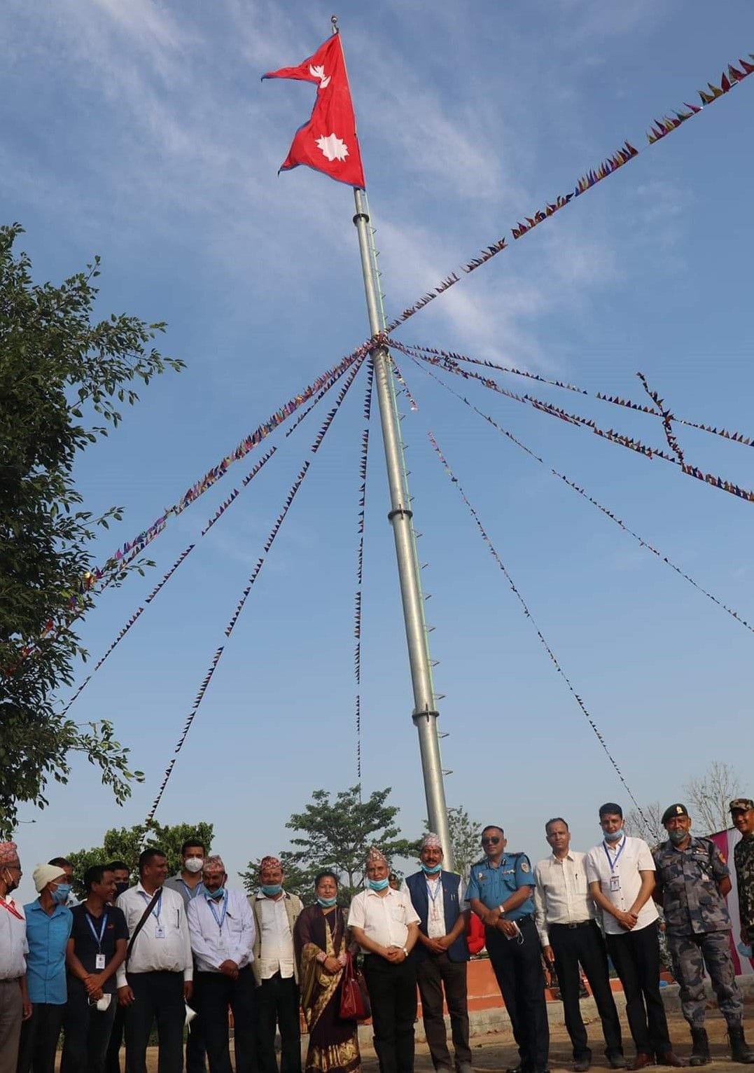 Flag of nepal in Banbasa Border