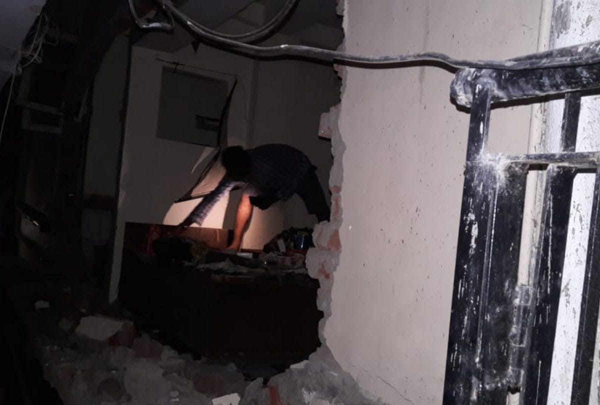 wall collapse due to blast in home at Lower Khalini Shimla