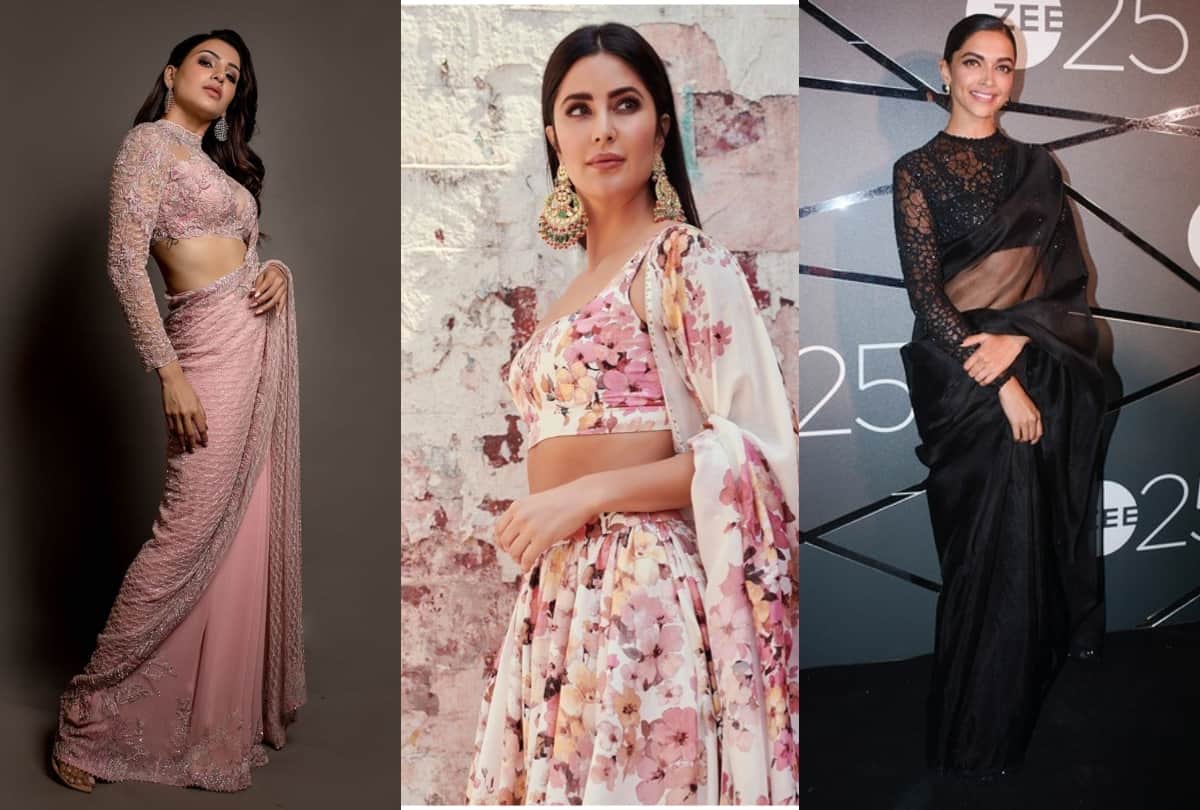 katrina kaif deepika padukone to anushka sharma look gorgeous in sheer through saree