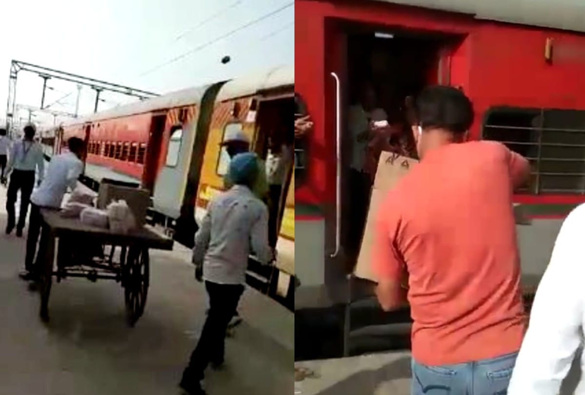 Supervisor suspended after video viral biscuits thrown to migrant workers at Tundla railway station