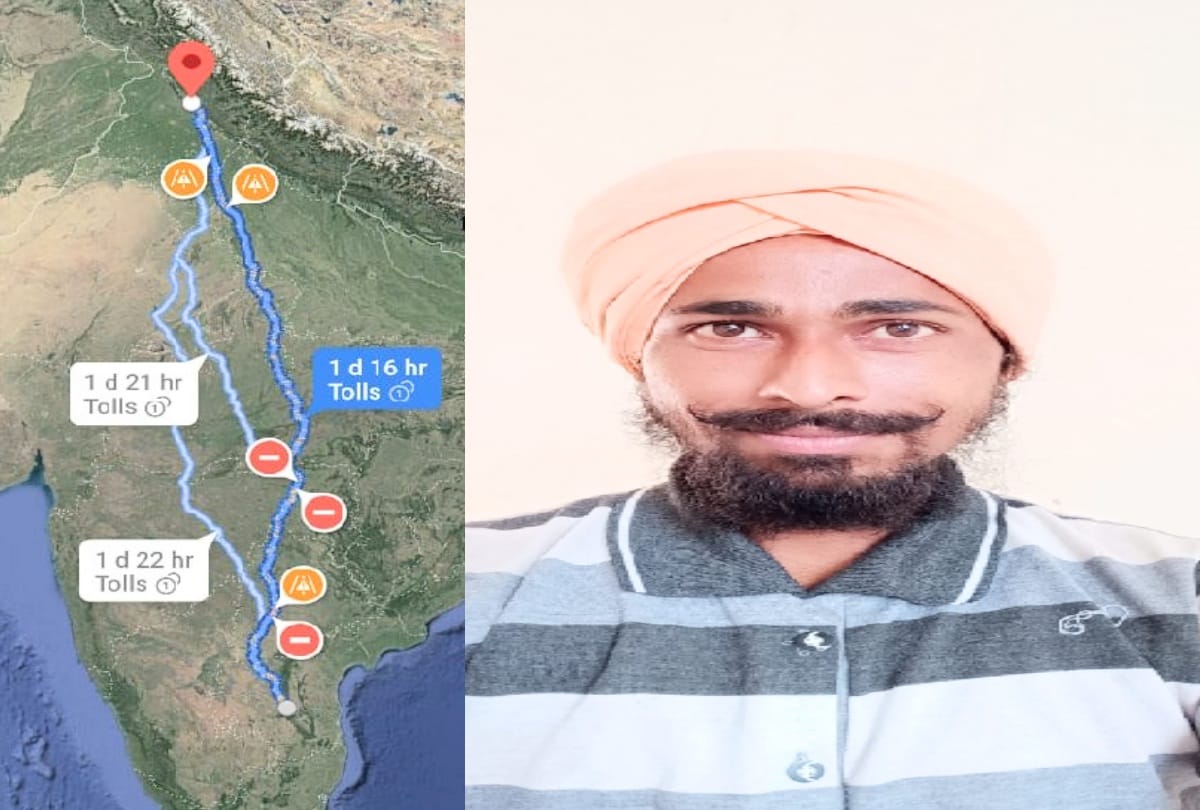 Vishal travel 2200 km on foot and bicycle, reached himachal from Andhra Pradesh
