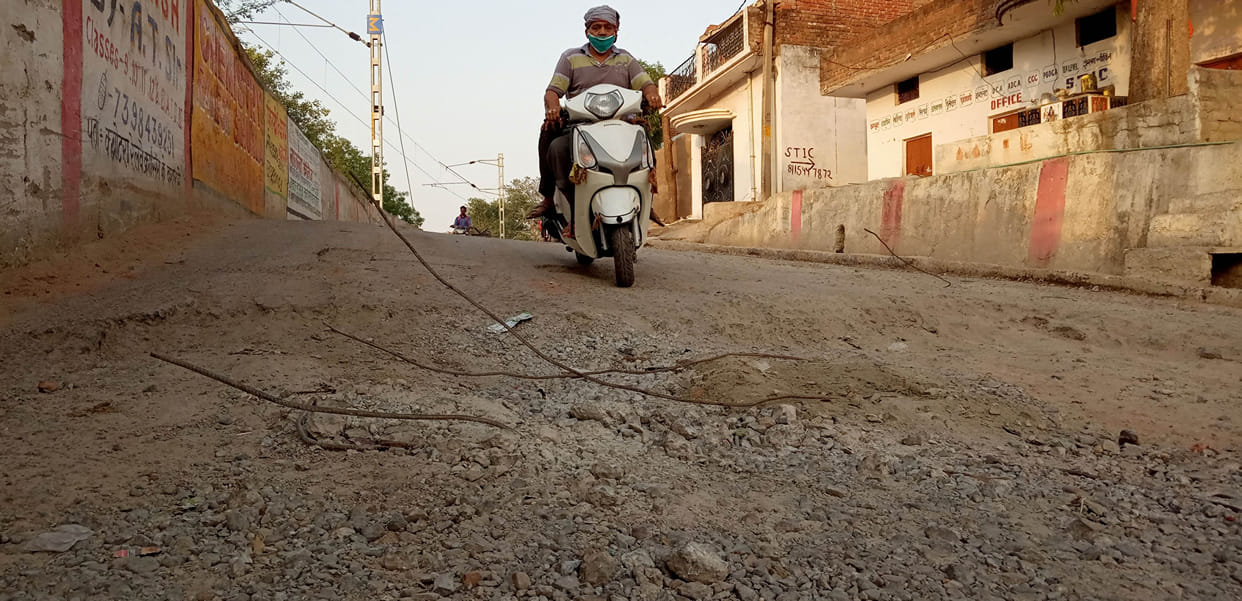 A poor railway underpass of one and a quarter million rupees