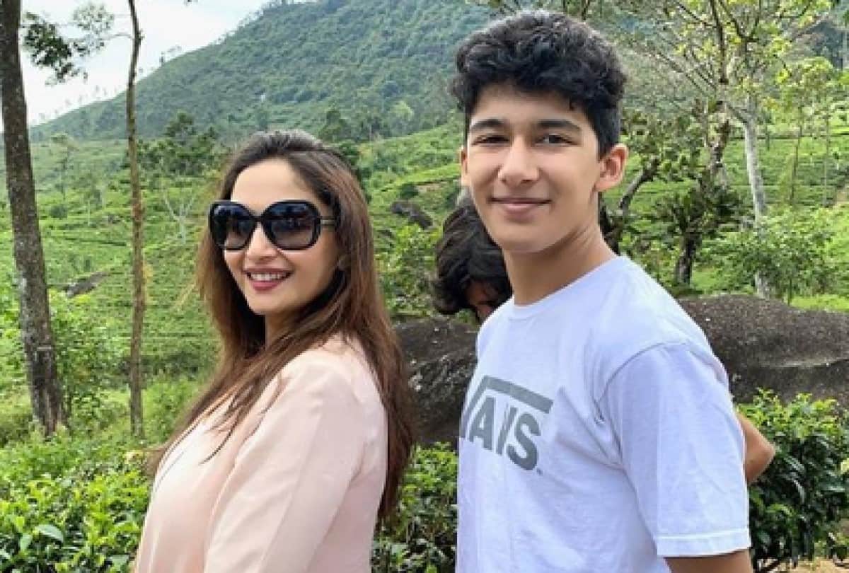 madhuri dixit son arin nene carbon copy of father sriram nene here photos