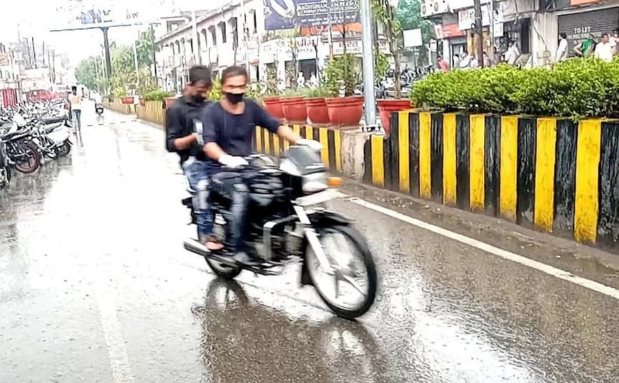 Cloudy in the day, rain in the evening