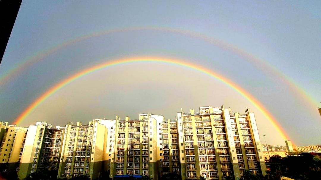 Some best picture of Delhi NCR Rain including Rainbow on last day of may2020