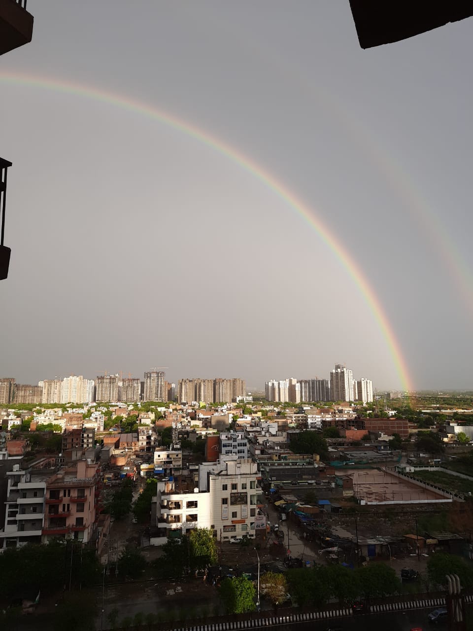 Some best picture of Delhi NCR Rain including Rainbow on last day of may2020