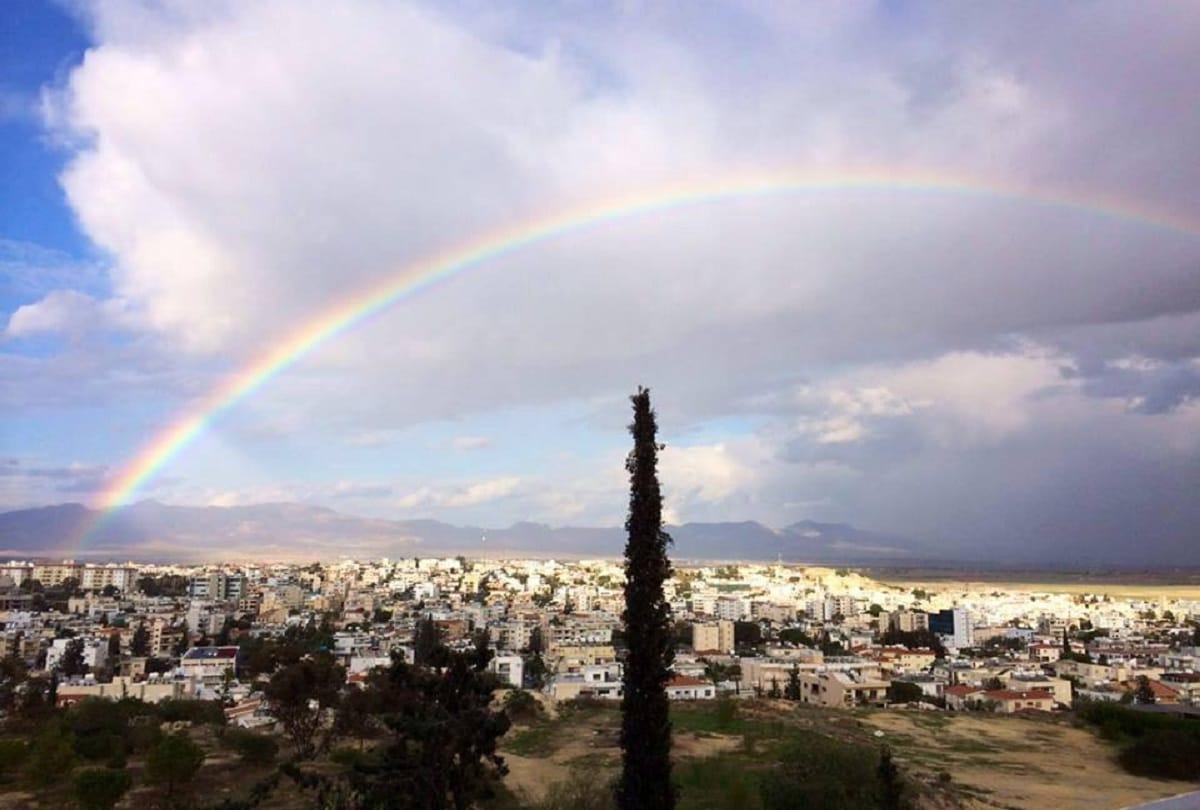 know why rainbows are formed in the sky after rain