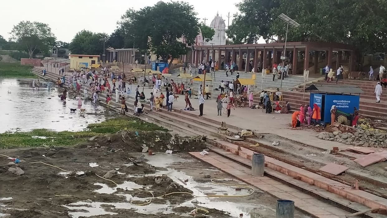 Despite the ban, the crowd gathered in Shukratal