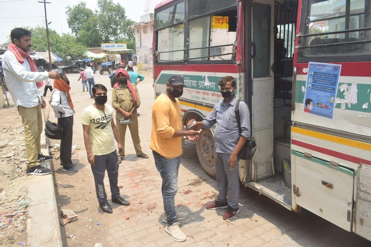 The bus could go to Lucknow and Varanasi on the first day