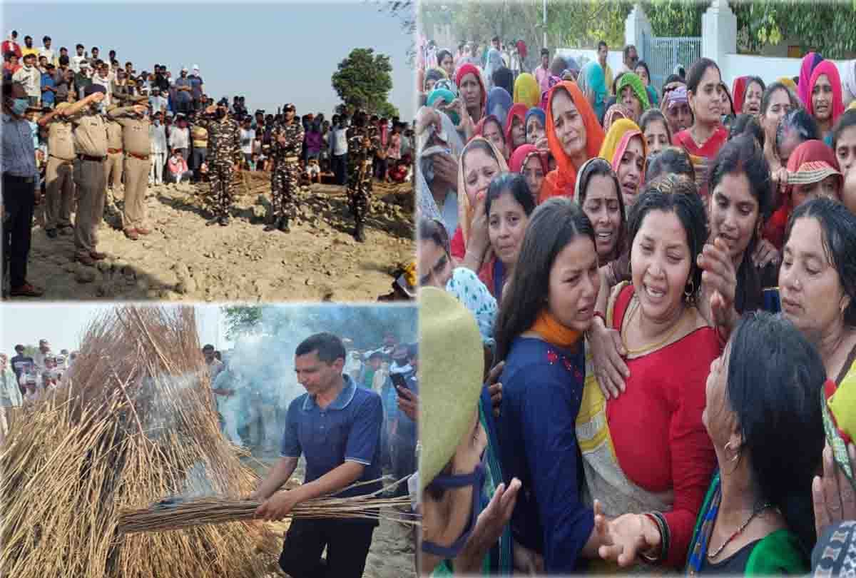 dead body of martyr reached his village kanpur dehat