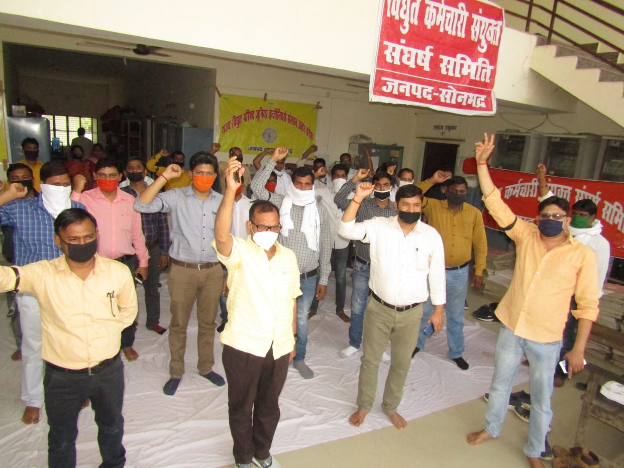 Demonstrated protest against privatization of electricity
