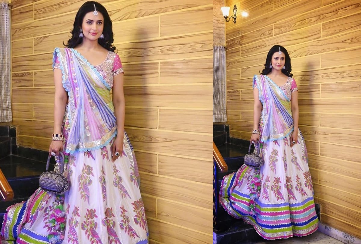 divyanka tripathi look beautiful in her shimmery silver lehenga throwback pic