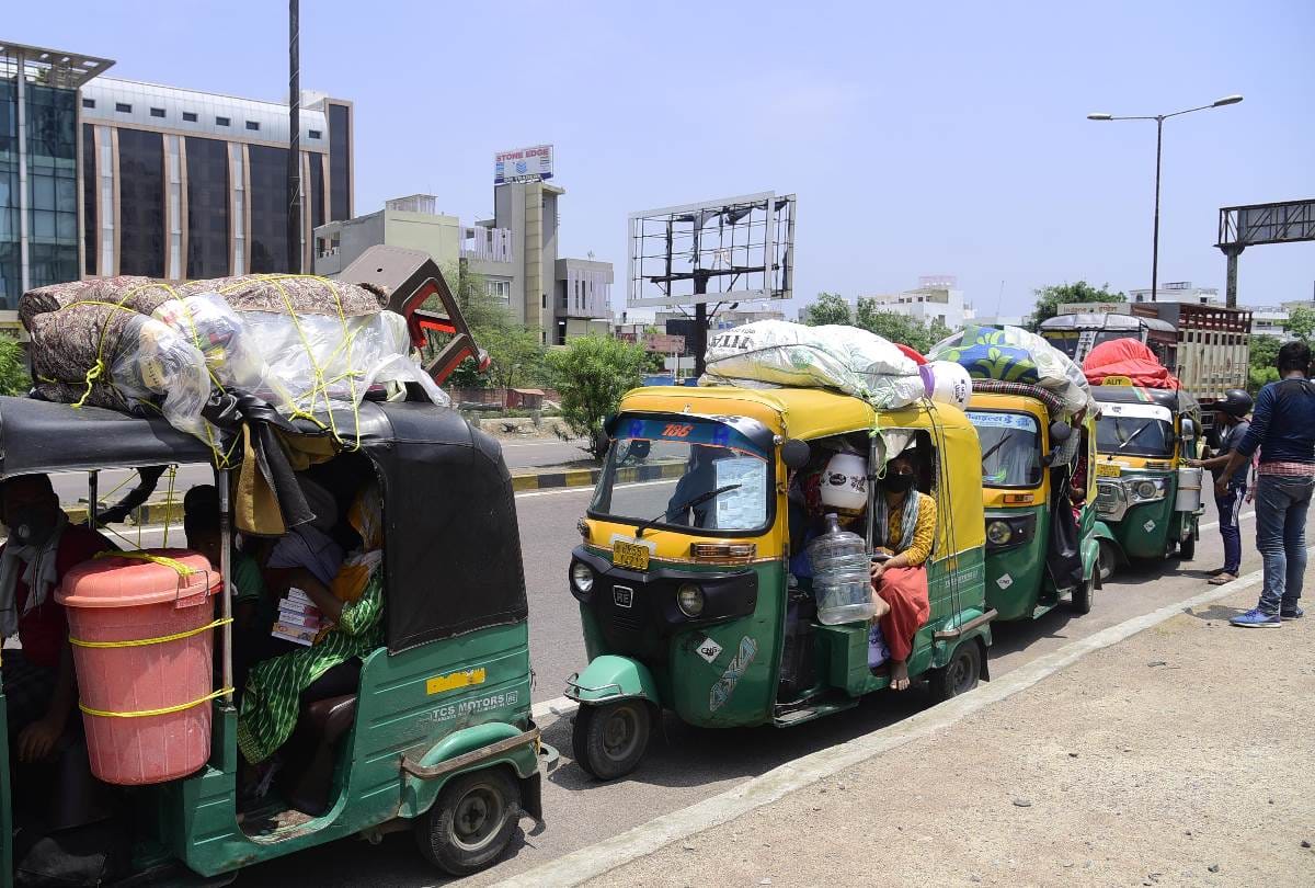 Migrants started going to Uttar pradesh by auto and taxi in Maharashtra