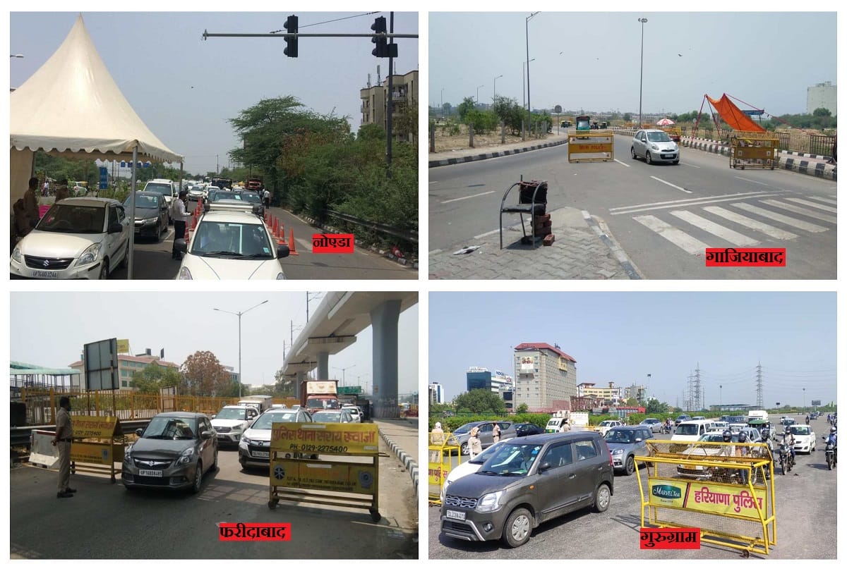Unlock 1 interstate borders reopen but noida delhi border still shut long queue of vehicles, haryana delhi ghaziabad delhi border opens