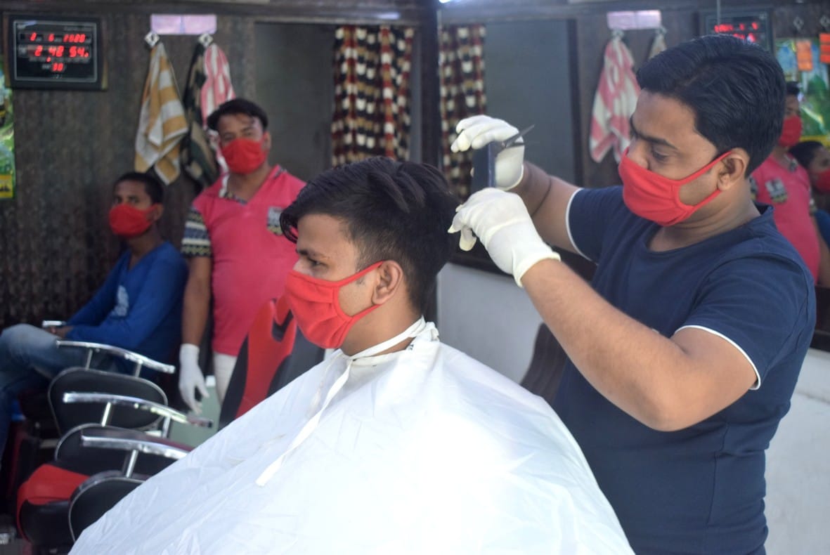 Open salons, people getting dressed, change in appearance