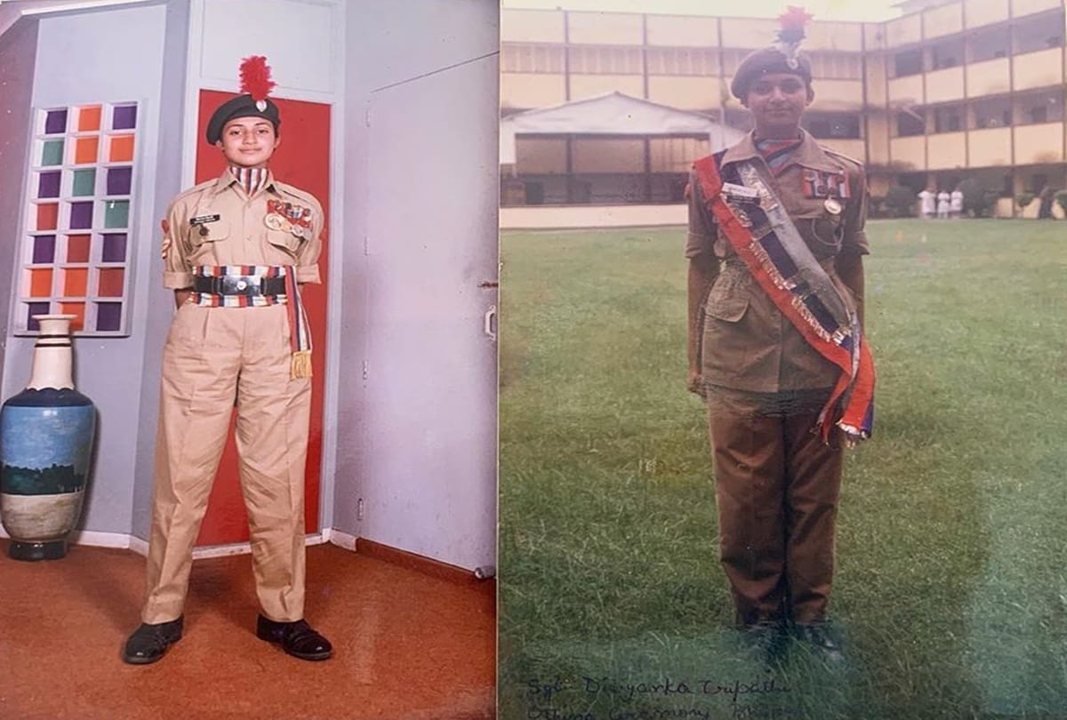 Television Actress Divyanka Tripathi Share her Throwback School Time Photos in NCC Dress