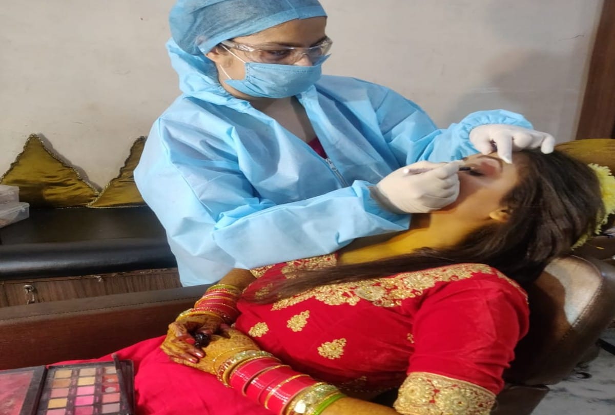Bridal Makeup With Wear Ppe Kit During Corona Virus Time