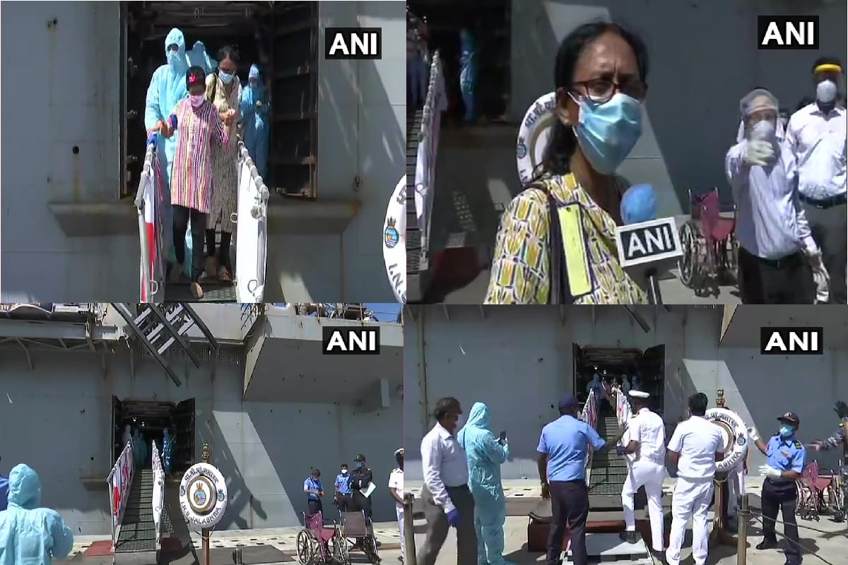 Vande Bharat Mission: INS Jalashwa carrying 685 Indian nationals from Colombo in Sri Lanka arrives at Tuticorin