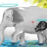 गर्भवती हथिनी की मौत के बाद इस तरह की सांकेतिक तस्वीरों से शोक जताया जा रहा है