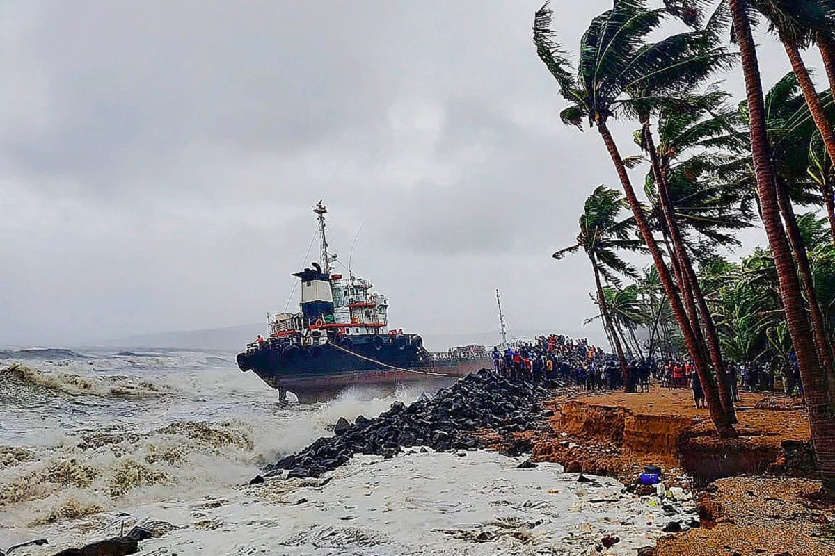 Pictures of Cyclone Nisarga which hit Maharashtra badly