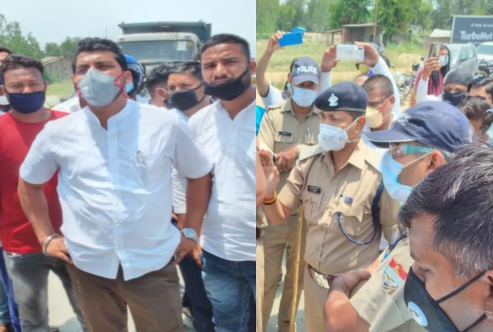 Unlock -1 in uttarakhand : Bhim Army Chief Chandrashekhar Arrives haridwar without Pass, Party Workers Ruckus with police