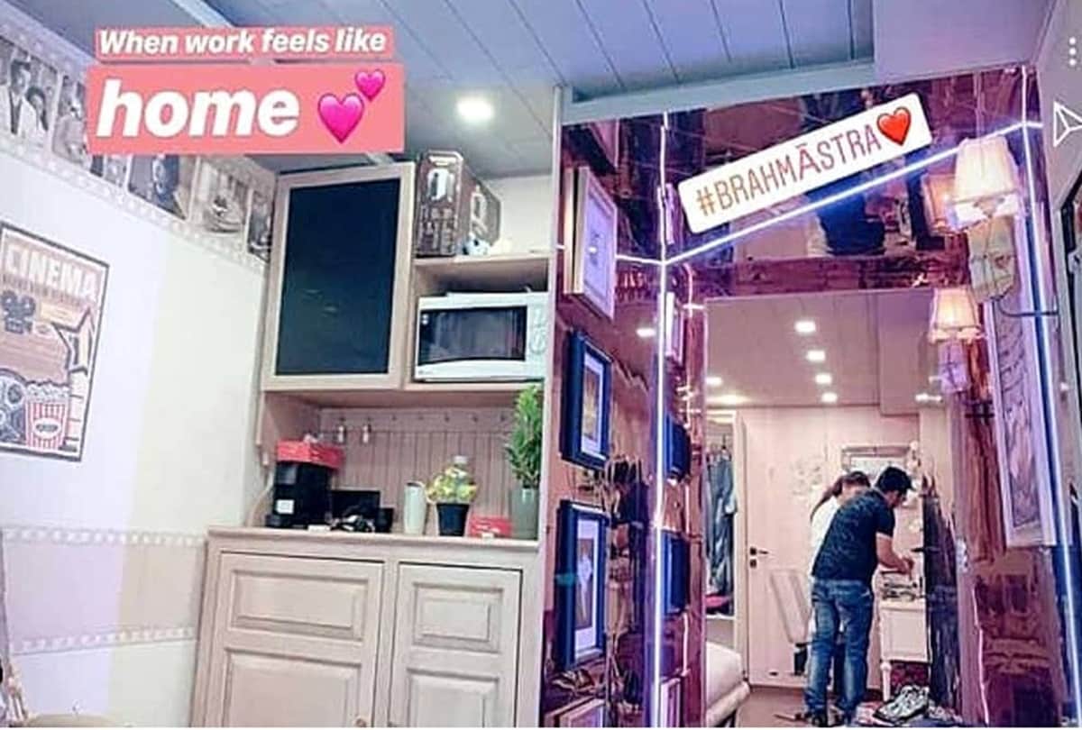 Alia Bhatt luxury vanity van INSIDE Photos See Here